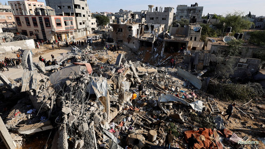 Aftermath of Israeli strikes, in Rafah