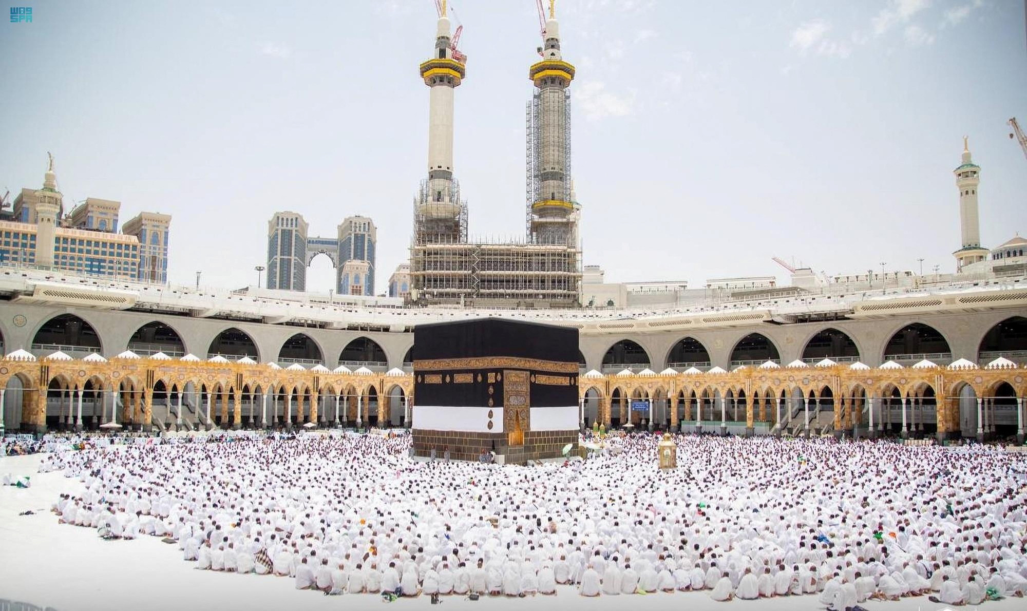 Muslims perform Friday prayers in Saudi Arabia