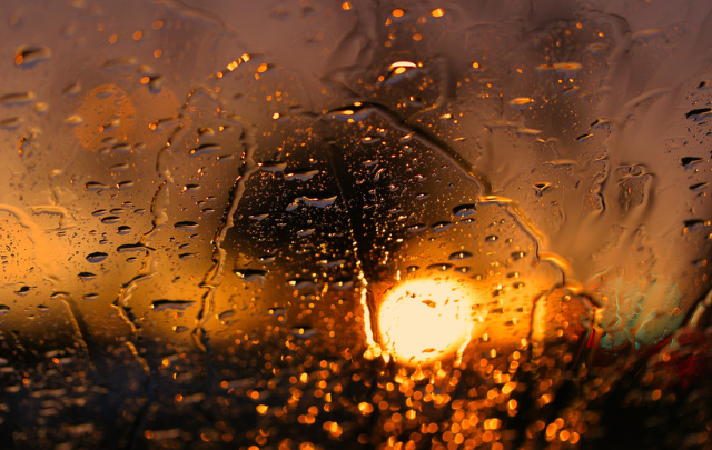 sunset rain