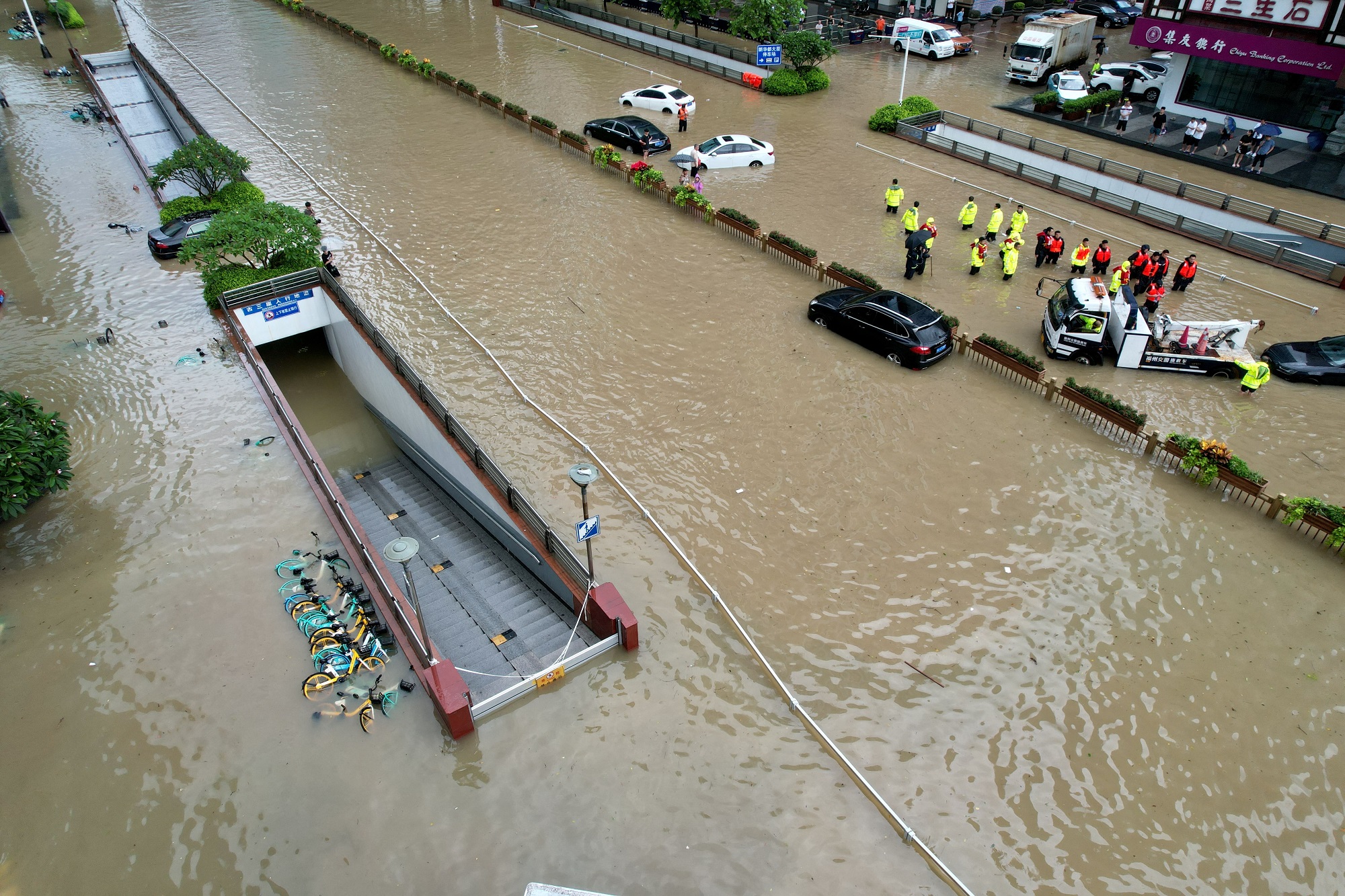 Flooding in Fuzhou after Typhoon Doksuri